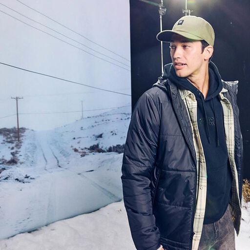 Male model wearing the Ridgeway Jacket for Men