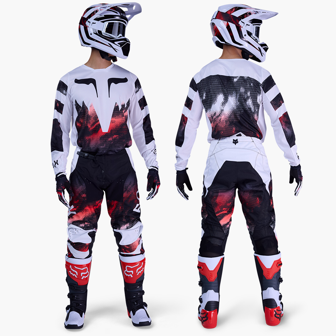 180 Kairos — White/Fluorescent Red